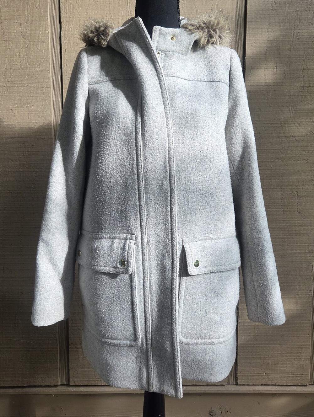 J. Crew Light Gray Chateau Parka